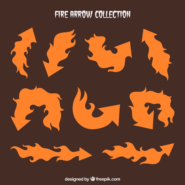 Vector gratuito pack de flechas de fuego