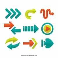 Vector gratuito pack de flechas infográficas