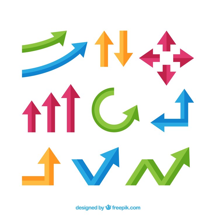 Vector gratuito pack de flechas infográficas