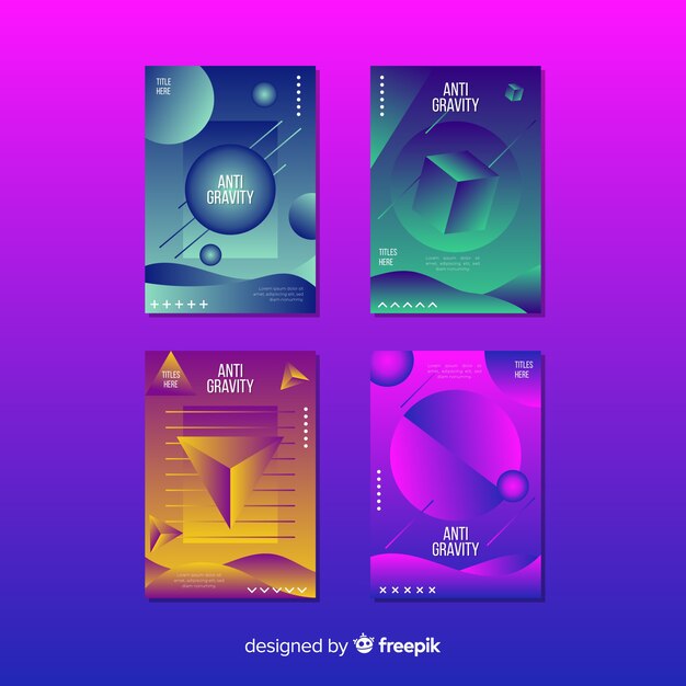 Pack folletos formas flotantes
