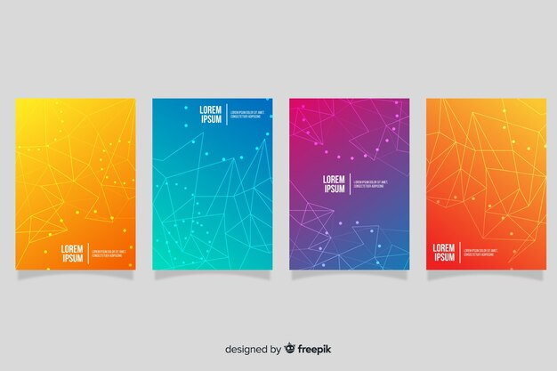 Pack folletos tecnología degradados