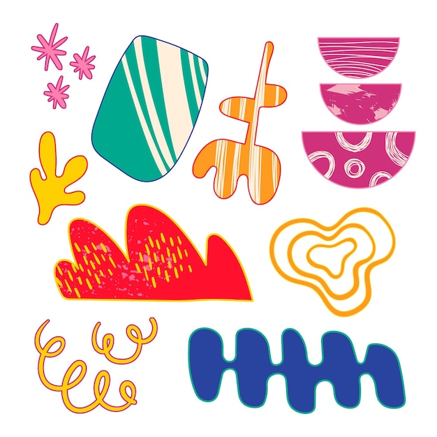 Pack de formas abstractas dibujadas a mano