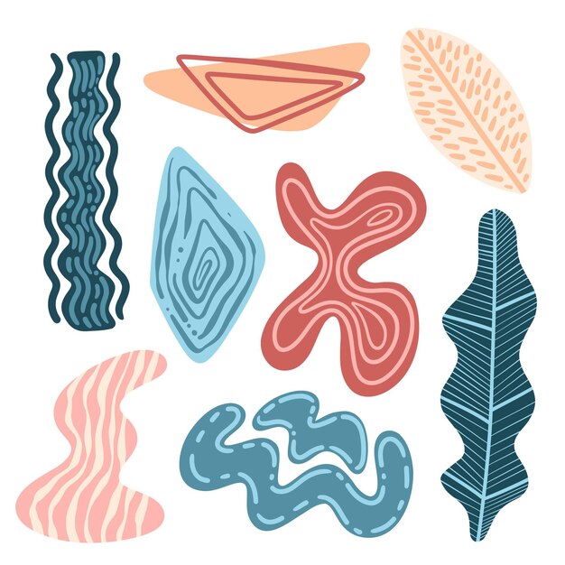 Pack de formas abstractas dibujadas a mano