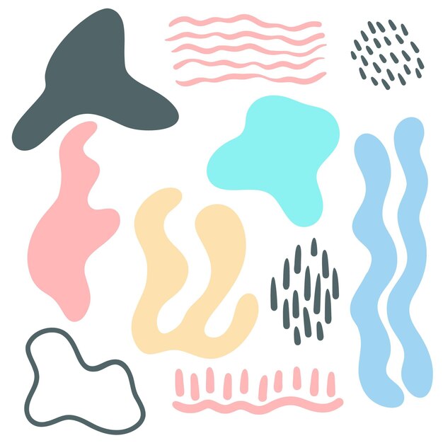 Pack de formas abstractas dibujadas a mano