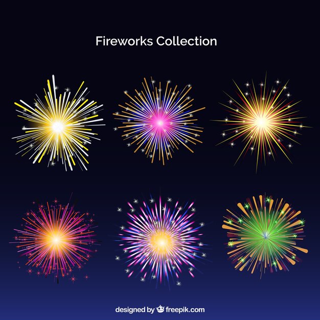 Pack de fuegos artificiales de colores