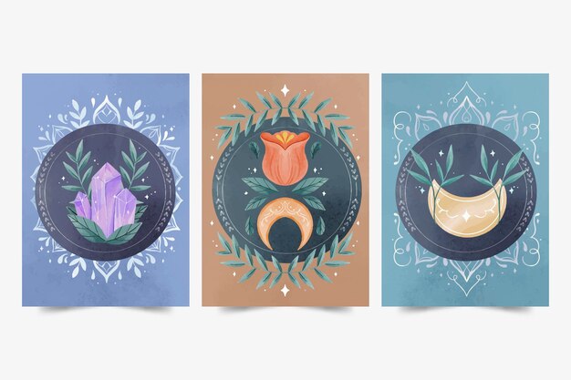 Pack de fundas de acuarela boho