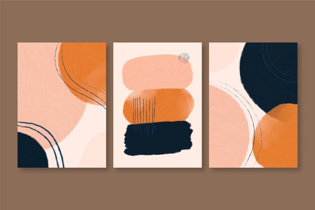 Pack de fundas de formas abstractas de acuarela