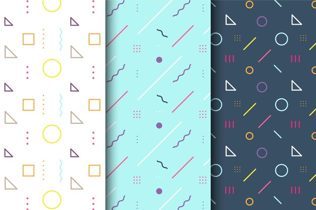 Pack geométrico minimalista de patrones