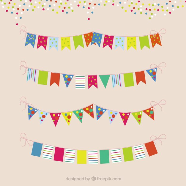 Pack de guirnaldas decorativas de fiesta 