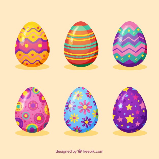Pack de hermosos huevos de pascua