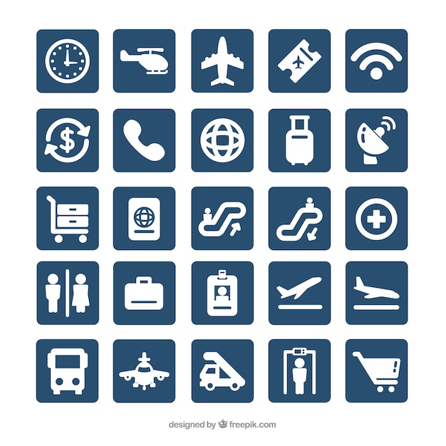 Pack de iconos de aeropuerto