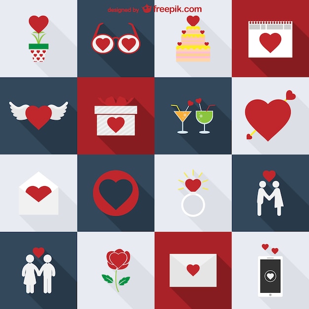 Pack de iconos de san valentín