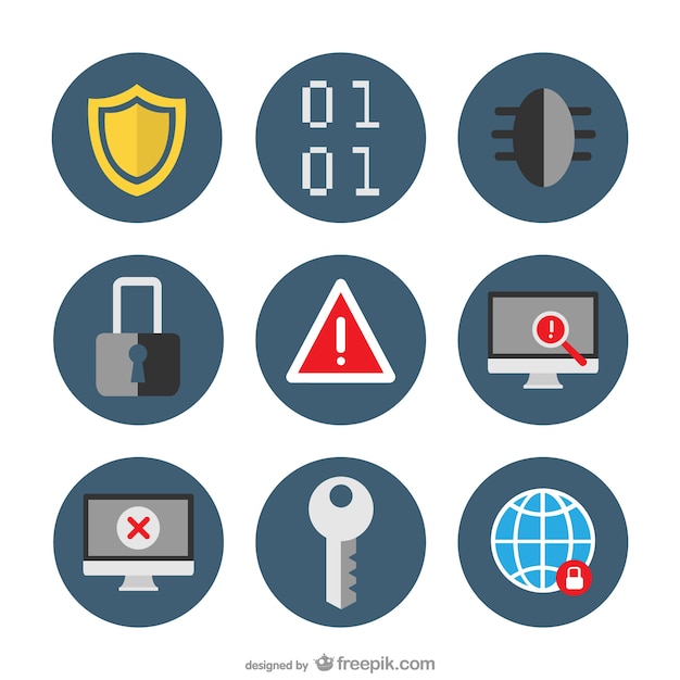 Vector gratuito pack de iconos de seguridad