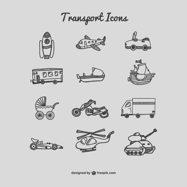 Pack de iconos de transporte