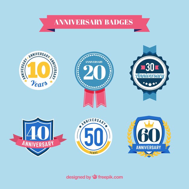 Pack de insignias de aniversario