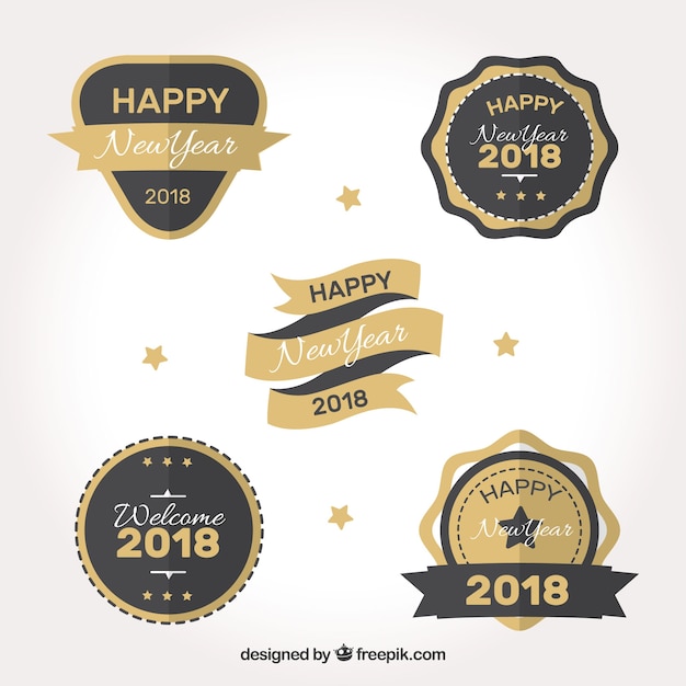 Pack de insignias de año nuevo
