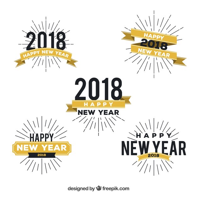 Pack de insignias de año nuevo