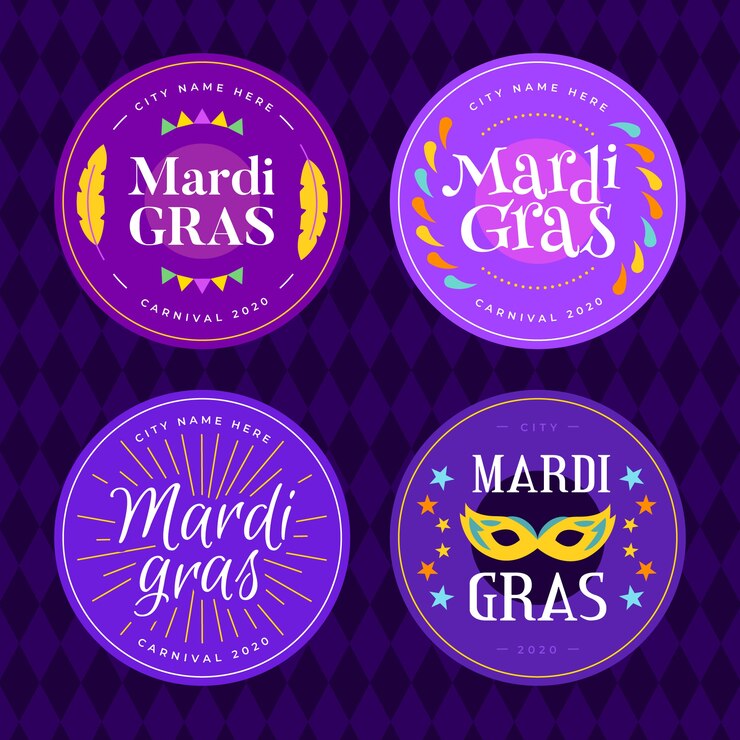 Vector gratuito pack de insignias de carnaval