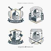 Vector gratuito pack de insignias de escudos heráldicos