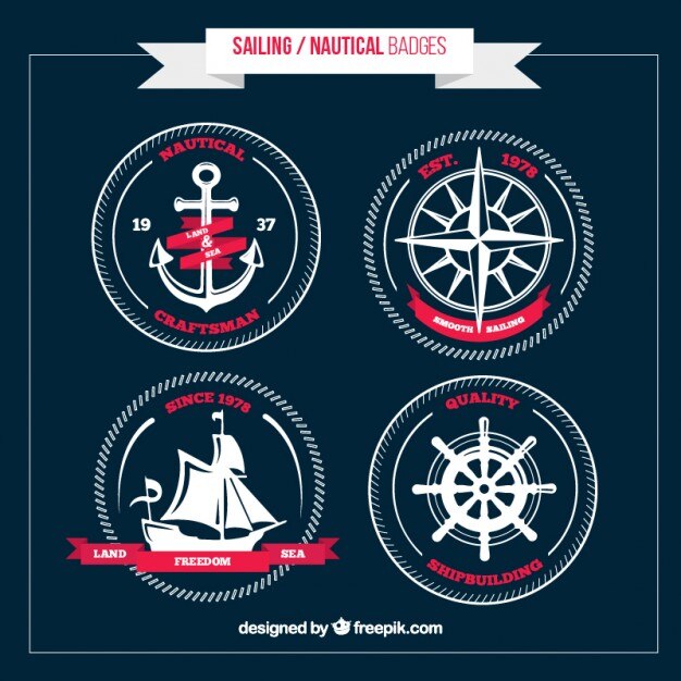 Pack de insignias marineras blancas