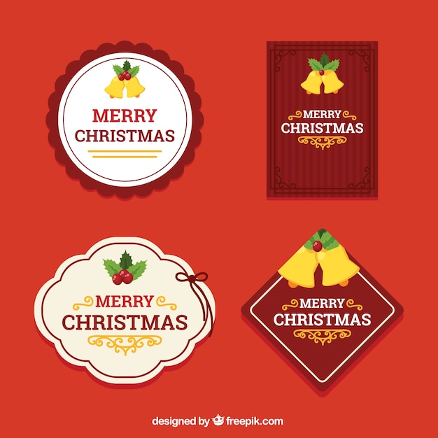 Pack de insignias navideñas vintage