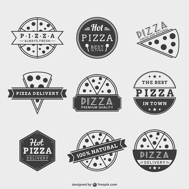 Pack de insignias de pizzería