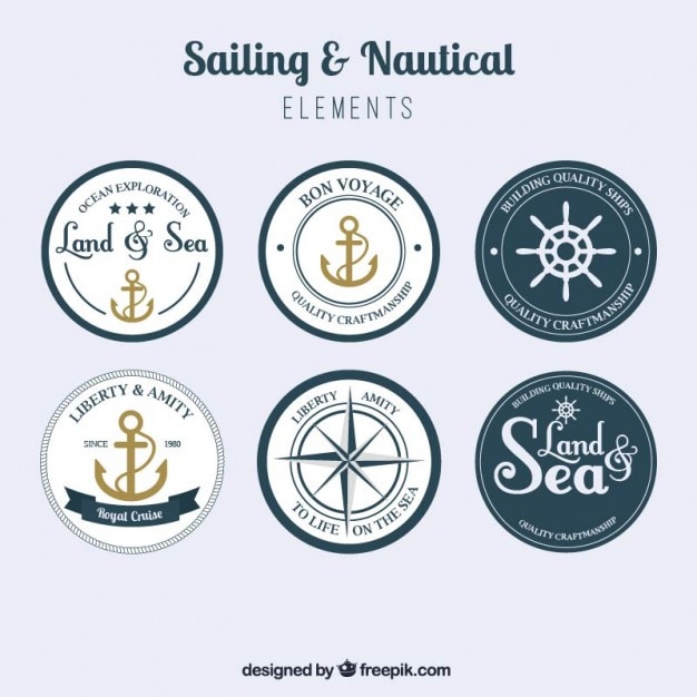 Pack de insignias redondas de navegación