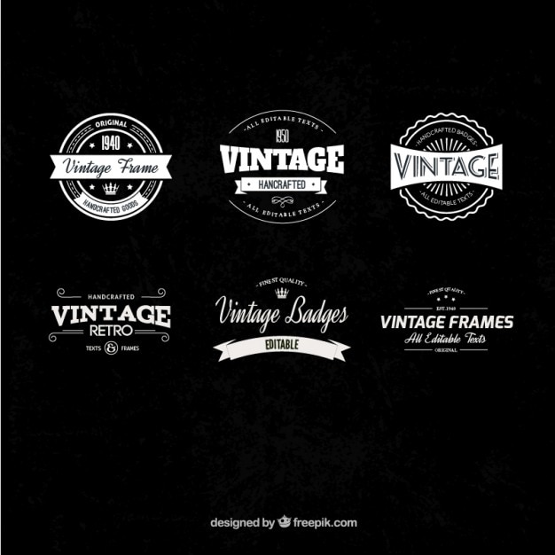 Pack de insignias vintage