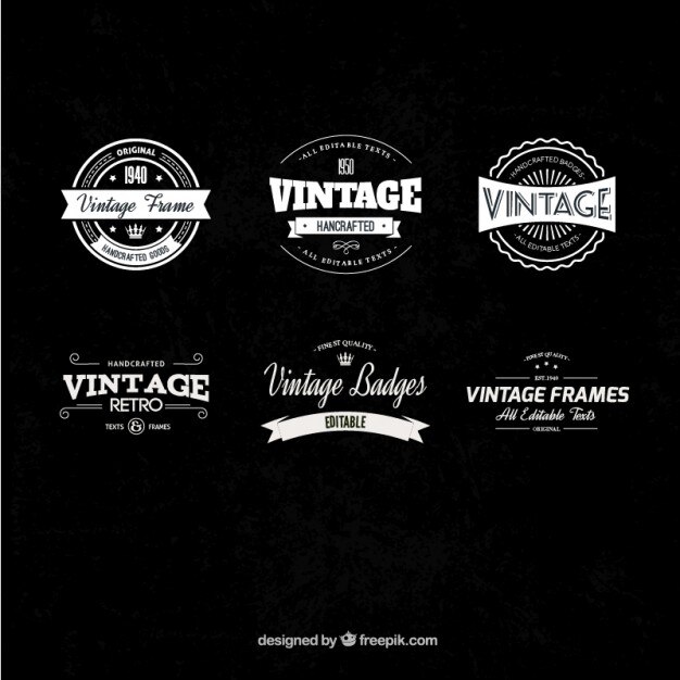 Pack de insignias vintage