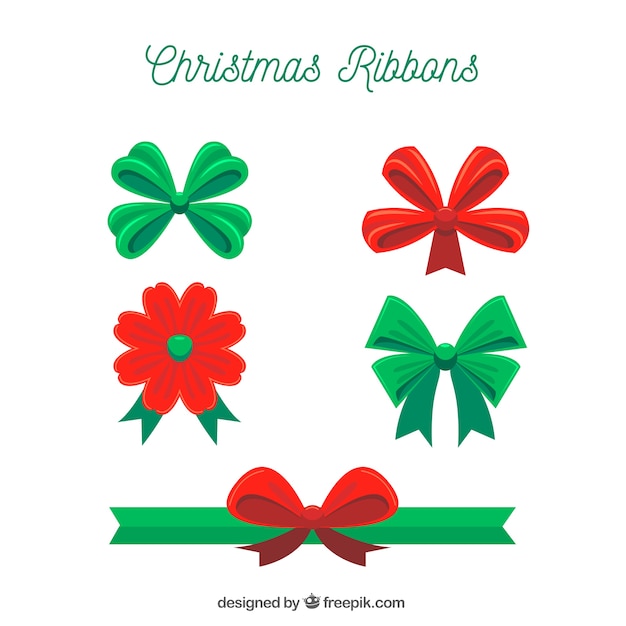 Pack de lazos navideños para regalo 