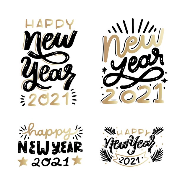Pack de letras año nuevo 2021