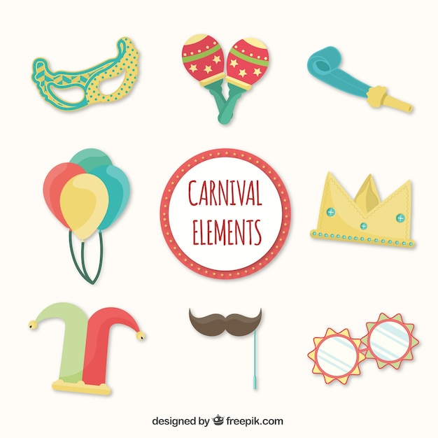 Pack de lindos elementos de carnaval