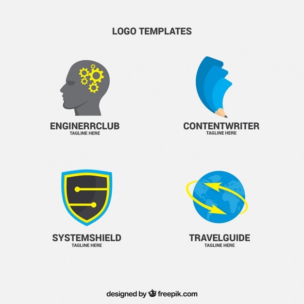 Vector gratuito pack de logos diversos