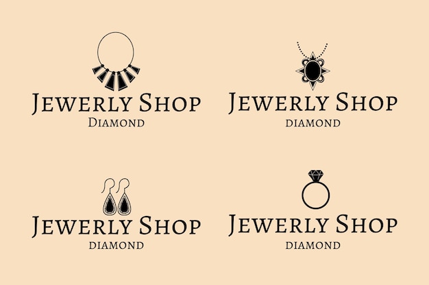 Pack de logos de joyas dibujados a mano