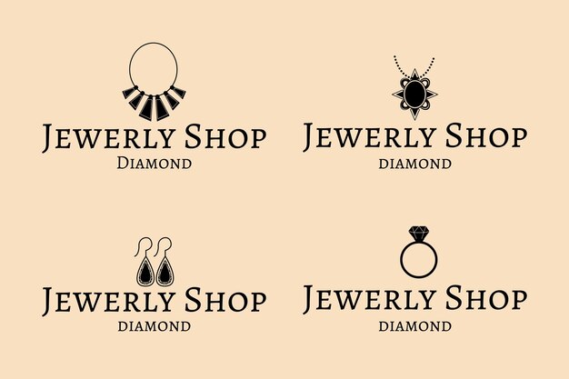 Pack de logos de joyas dibujados a mano