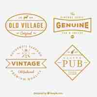 Vector gratuito pack de logos vintage