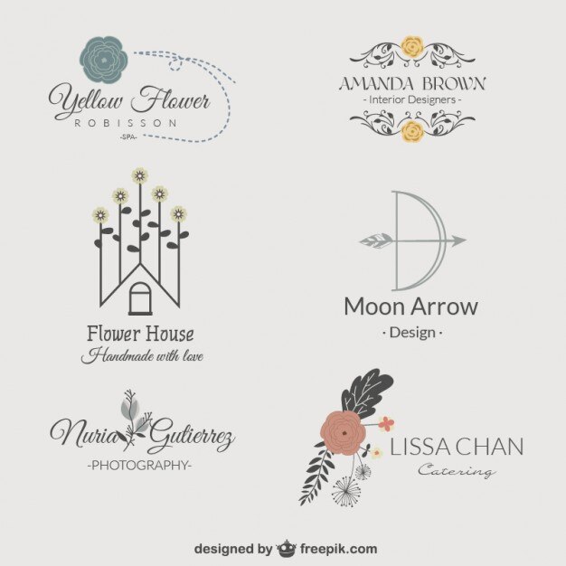 Pack de logotipos florales