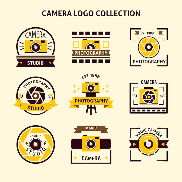 Pack de logotipos retro de fotografía