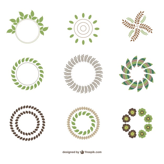 Pack de logotipos verdes abstractos