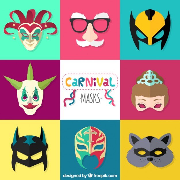 Pack de máscaras de carnaval