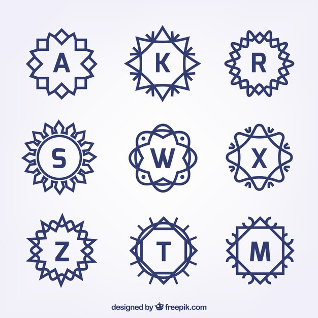 Pack de monogramas decorativos