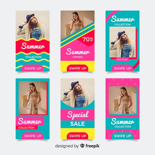 Pack muestras stories instagram rebajas verano