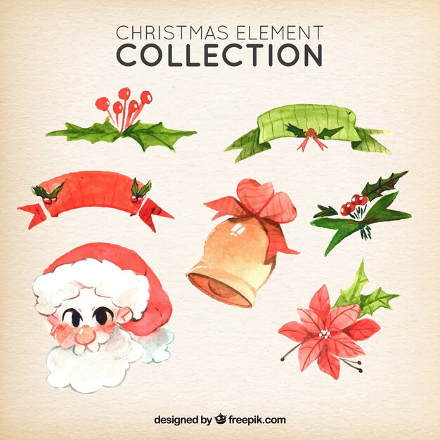 Pack navideño con elementos decorativos