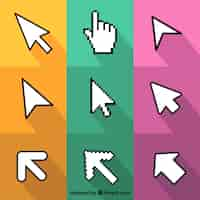 Vector gratuito pack de nueve cursors