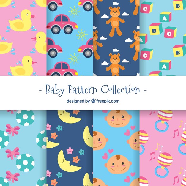 Pack de ocho lindos patrones de bebé