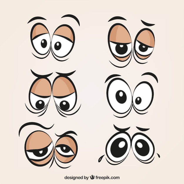 Pack de ojos de dibujos animados