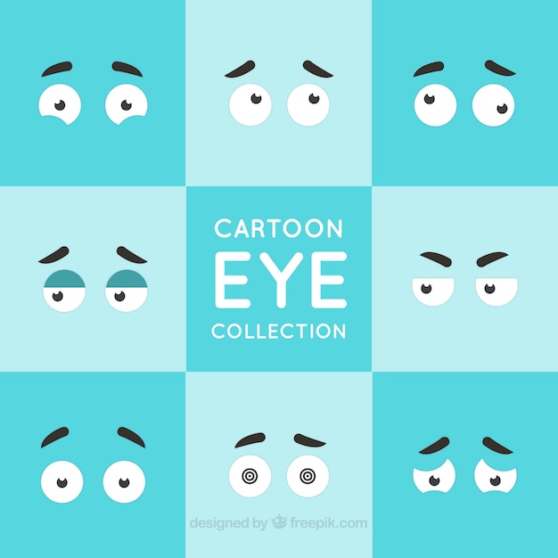 Pack de ojos de dibujos animados 