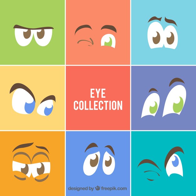Pack de ojos de personajes de dibujos 