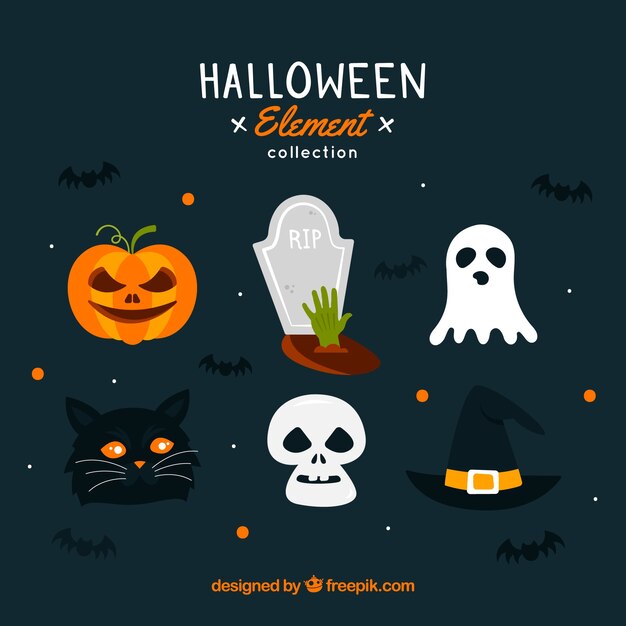 Pack original de elementos de halloween