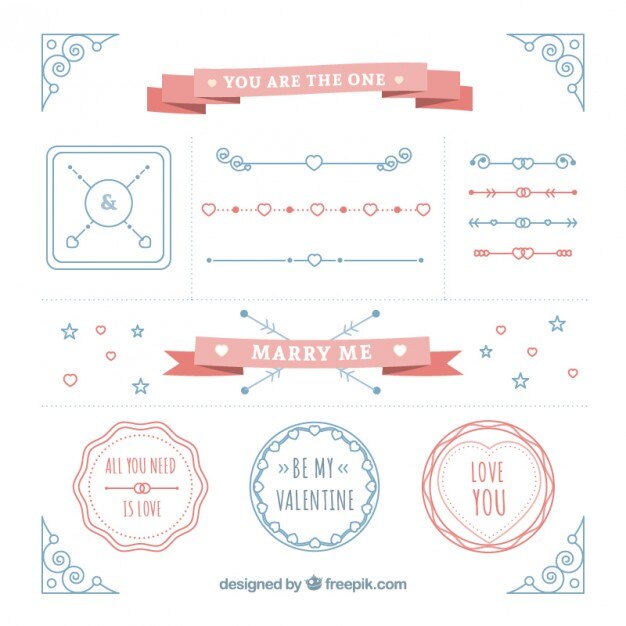 Pack de ornamentos bonitos para boda